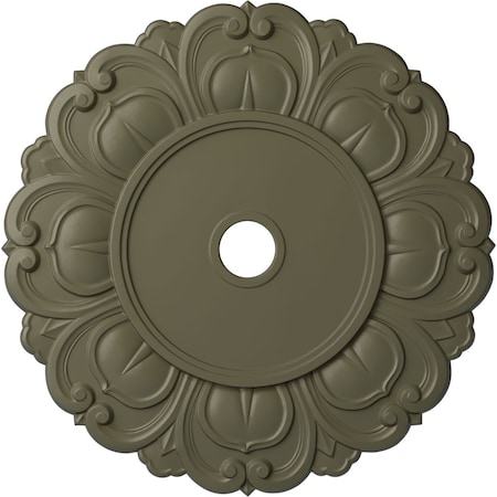 Ekena Millwork Angel Ceiling Medallion (Fits Canopies up to 15 3/4"), 32 1/4"OD x 3 5/8"ID x 1 1/8"P, Spartan Stone CM32ANSSF